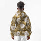 African Leopard Floral Pattern Kid Hoodie Savannah Gold
