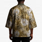 African Leopard Floral Pattern Kimono Savannah Gold