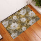 African Leopard Floral Pattern Rubber Doormat Savannah Gold