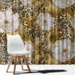 African Leopard Floral Pattern Window Curtain Savannah Gold