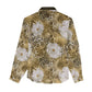 African Leopard Floral Pattern Women Casual Shirt Savannah Gold