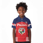 Custom Panama Football Kid Polo Shirt Go Los Canaleros Go