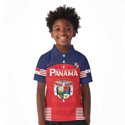 Custom Panama Football Kid Polo Shirt Go Los Canaleros Go
