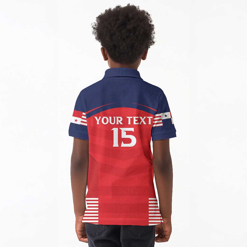 Custom Panama Football Kid Polo Shirt Go Los Canaleros Go