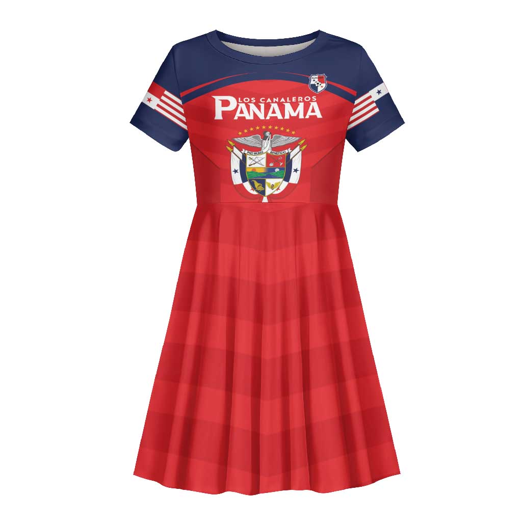 Custom Panama Football Kid Short Sleeve Dress Go Los Canaleros Go