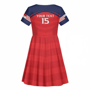 Custom Panama Football Kid Short Sleeve Dress Go Los Canaleros Go