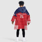 Custom Panama Football Kid Wearable Blanket Hoodie Go Los Canaleros Go