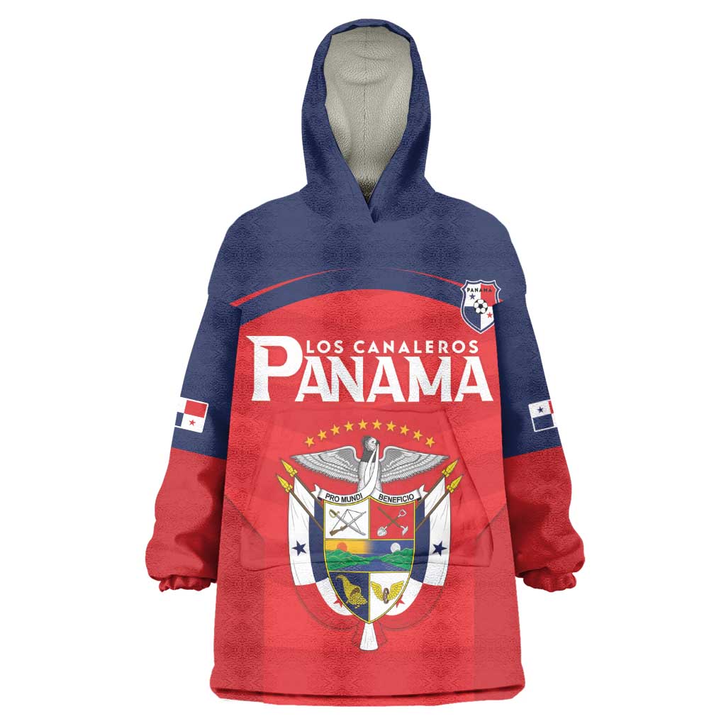 Custom Panama Football Kid Wearable Blanket Hoodie Go Los Canaleros Go
