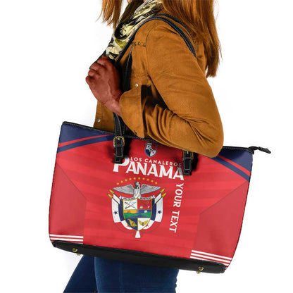 Custom Panama Football Leather Tote Bag Go Los Canaleros Go
