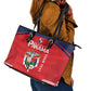 Custom Panama Football Leather Tote Bag Go Los Canaleros Go
