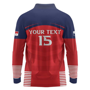Custom Panama Football Long Sleeve Polo Shirt Go Los Canaleros Go