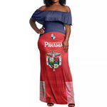 Custom Panama Football Off Shoulder Maxi Dress Go Los Canaleros Go