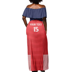 Custom Panama Football Off Shoulder Maxi Dress Go Los Canaleros Go