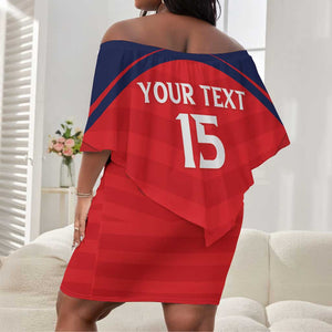 Custom Panama Football Off Shoulder Short Dress Go Los Canaleros Go