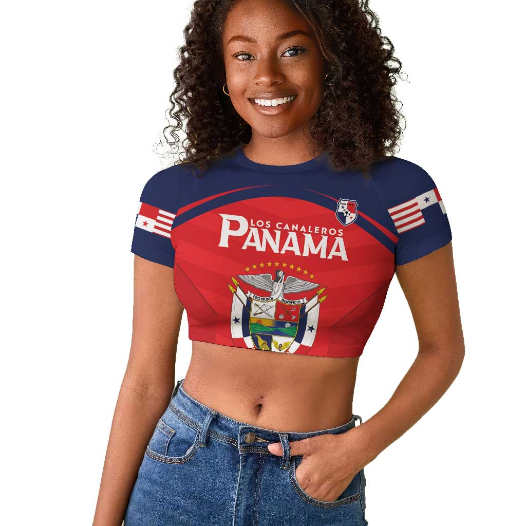 Custom Panama Football Raglan Cropped T shirt Go Los Canaleros Go