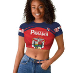 Custom Panama Football Raglan Cropped T shirt Go Los Canaleros Go