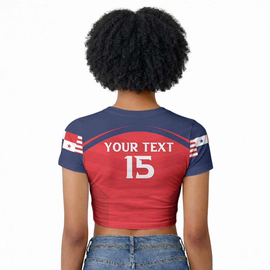 Custom Panama Football Raglan Cropped T shirt Go Los Canaleros Go