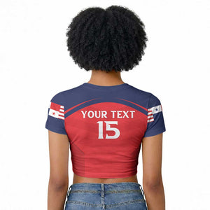 Custom Panama Football Raglan Cropped T shirt Go Los Canaleros Go