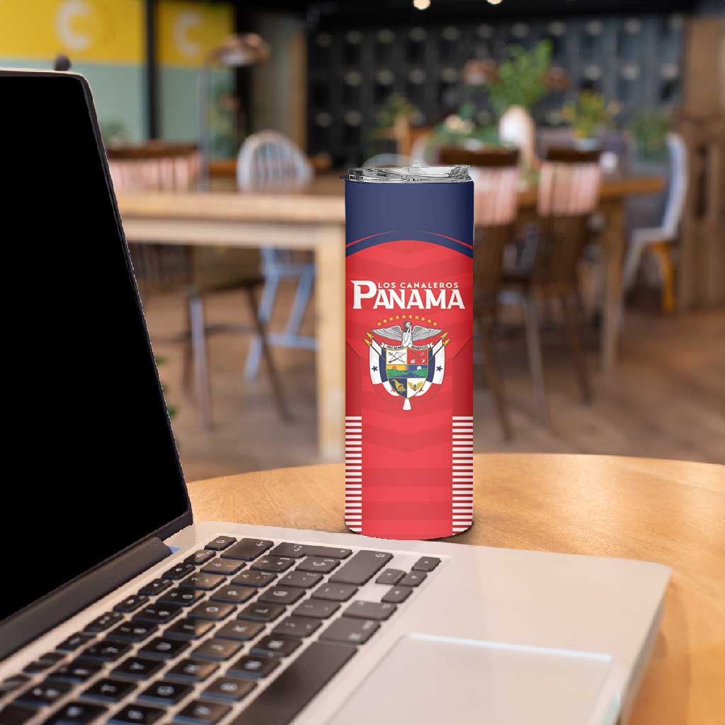 Custom Panama Football Skinny Tumbler Go Los Canaleros Go