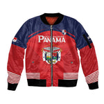 Custom Panama Football Sleeve Zip Bomber Jacket Go Los Canaleros Go