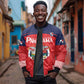 Custom Panama Football Sleeve Zip Bomber Jacket Go Los Canaleros Go