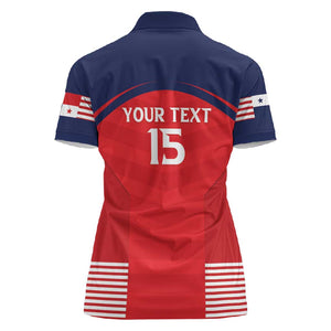 Custom Panama Football Women Polo Shirt Go Los Canaleros Go