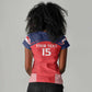 Custom Panama Football Women V-Neck T-Shirt Go Los Canaleros Go