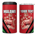 Custom Malawi Cricket 4 in 1 Can Cooler Tumbler Go Champions Dziko la Malawi - African Pride