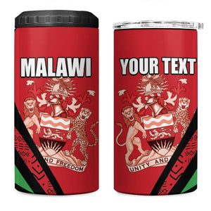 Custom Malawi Cricket 4 in 1 Can Cooler Tumbler Go Champions Dziko la Malawi - African Pride