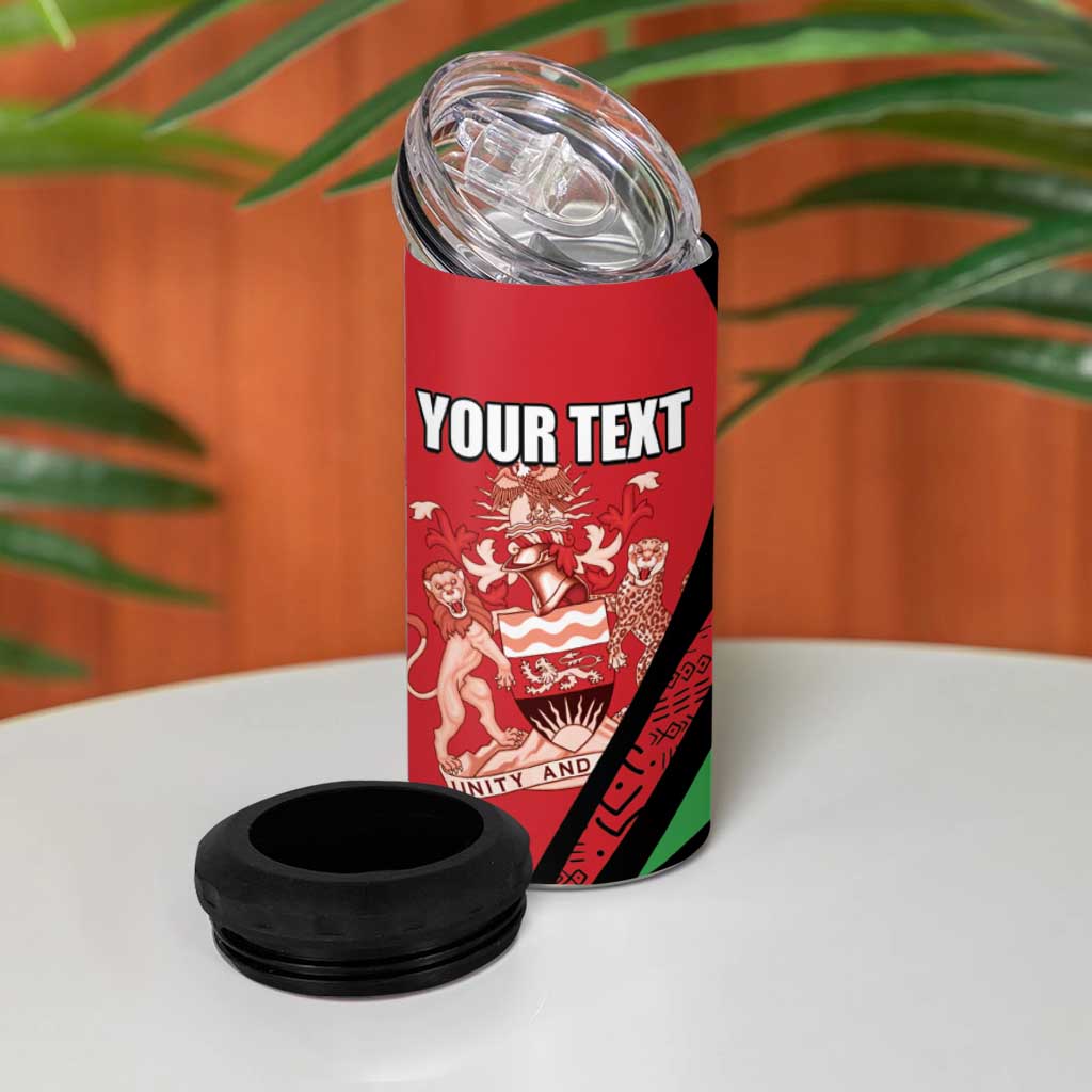 Custom Malawi Cricket 4 in 1 Can Cooler Tumbler Go Champions Dziko la Malawi - African Pride