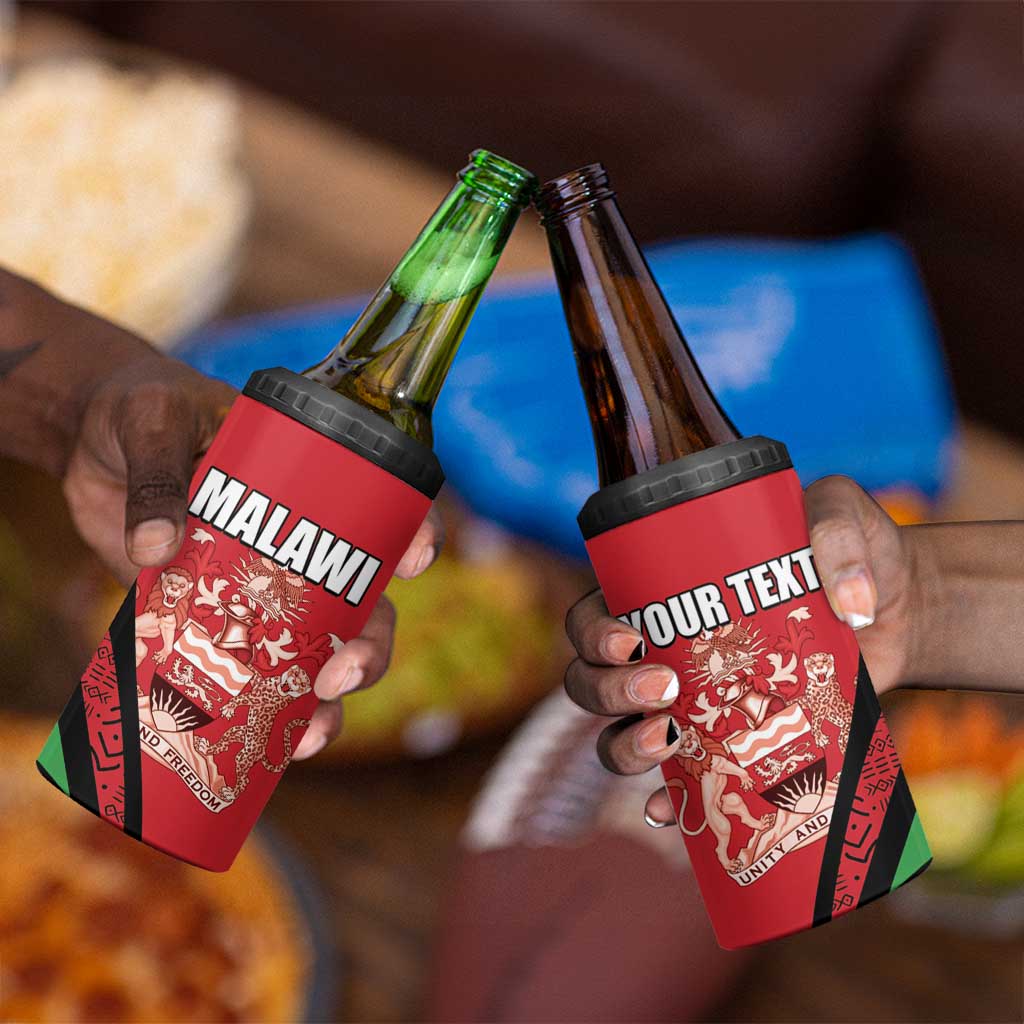 Custom Malawi Cricket 4 in 1 Can Cooler Tumbler Go Champions Dziko la Malawi - African Pride