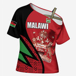Custom Malawi Cricket Cross Shoulder Shirt Go Champions