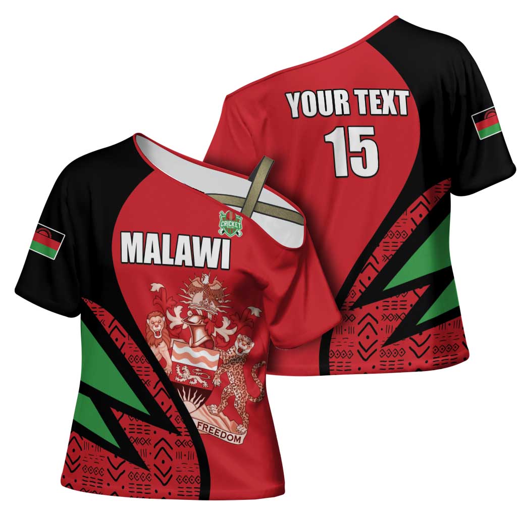 Custom Malawi Cricket Cross Shoulder Shirt Go Champions