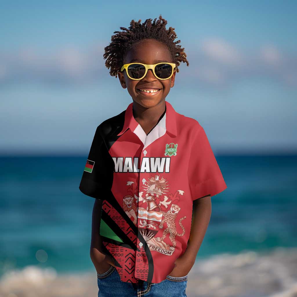 Custom Malawi Cricket Kid Hawaiian Shirt Go Champions Dziko la Malawi - African Pride