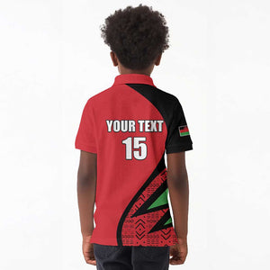 Custom Malawi Cricket Kid Polo Shirt Go Champions Dziko la Malawi - African Pride
