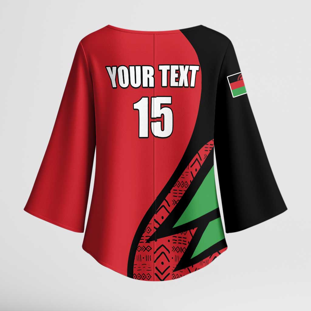 Custom Malawi Cricket Kimono Sleeve Blouse Go Champions