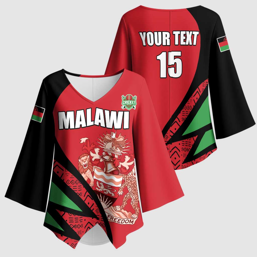 Custom Malawi Cricket Kimono Sleeve Blouse Go Champions