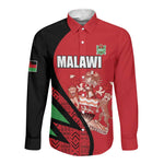 Custom Malawi Cricket Long Sleeve Button Shirt Go Champions Dziko la Malawi - African Pride