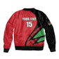Custom Malawi Cricket Sleeve Zip Bomber Jacket Go Champions Dziko la Malawi - African Pride