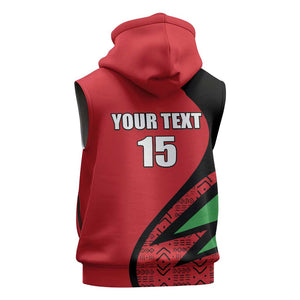 Custom Malawi Cricket Sleeveless Zip Hoodie Go Champions Dziko la Malawi - African Pride