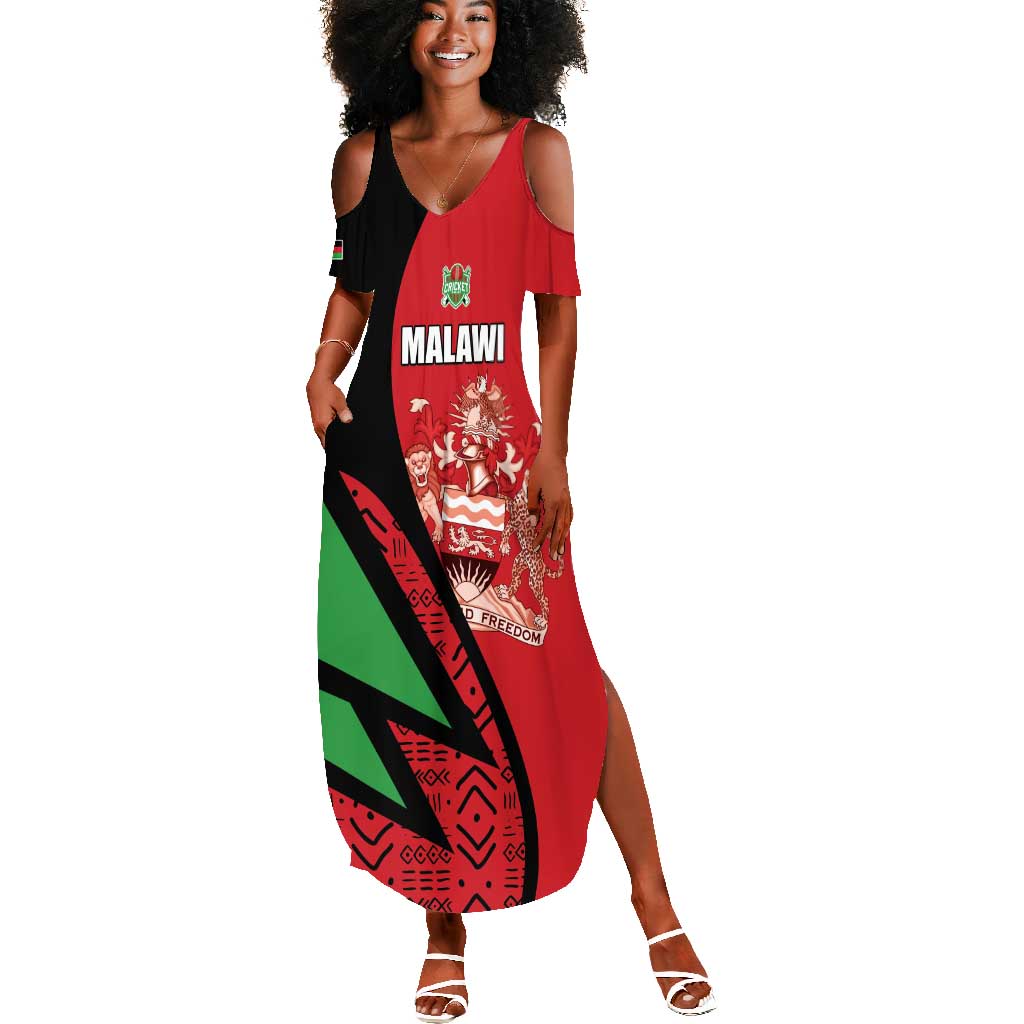 Custom Malawi Cricket Summer Maxi Dress Go Champions Dziko la Malawi - African Pride