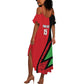 Custom Malawi Cricket Summer Maxi Dress Go Champions Dziko la Malawi - African Pride
