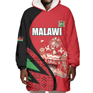 Custom Malawi Cricket Wearable Blanket Hoodie Go Champions Dziko la Malawi - African Pride