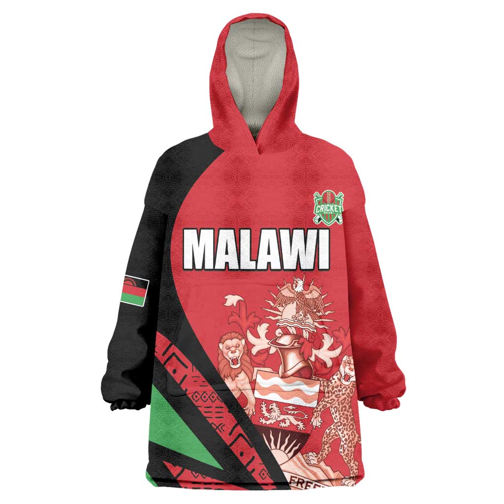 Custom Malawi Cricket Wearable Blanket Hoodie Go Champions Dziko la Malawi - African Pride