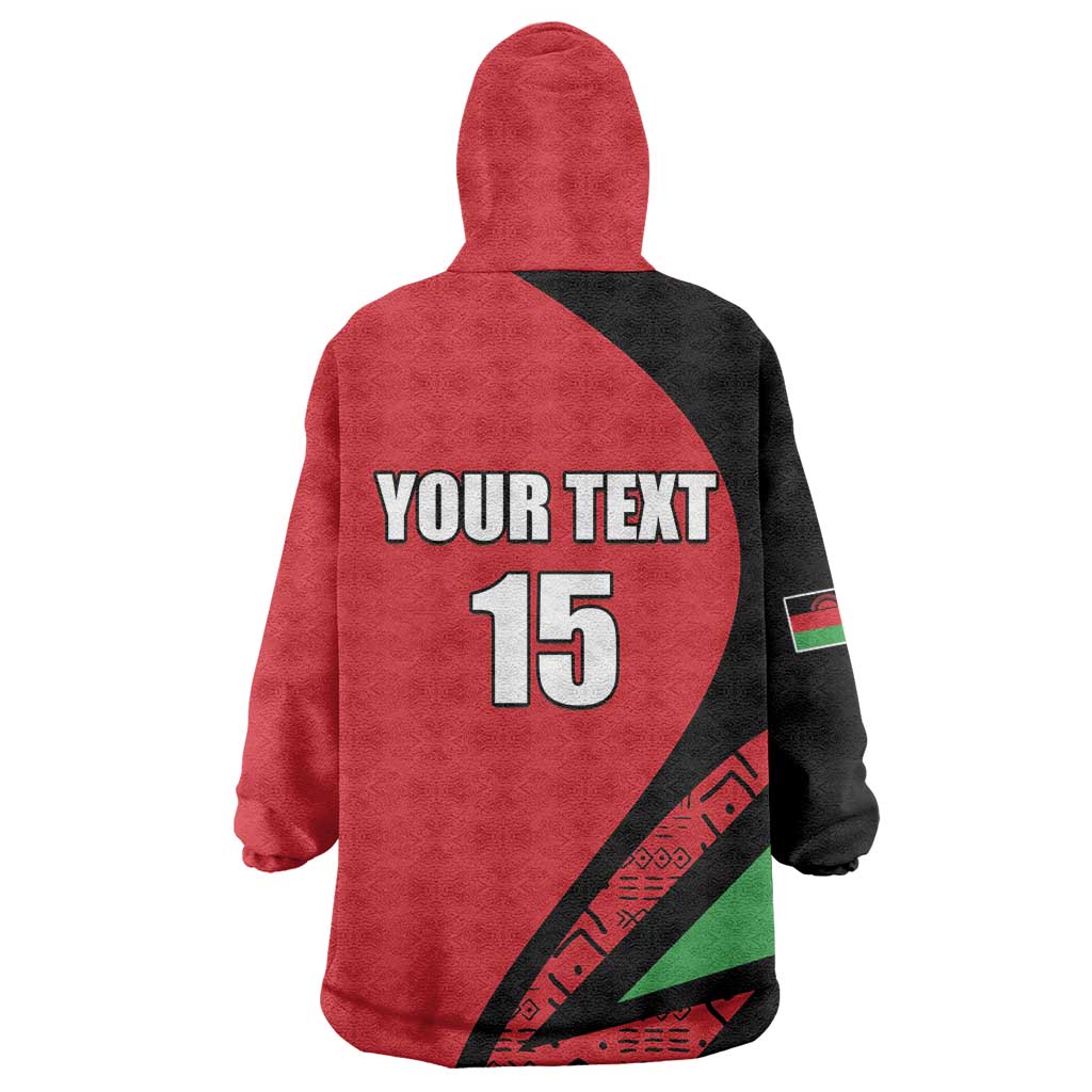 Custom Malawi Cricket Wearable Blanket Hoodie Go Champions Dziko la Malawi - African Pride