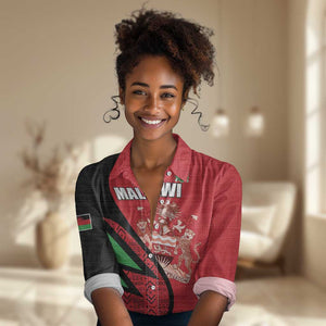 Custom Malawi Cricket Women Casual Shirt Go Champions Dziko la Malawi - African Pride