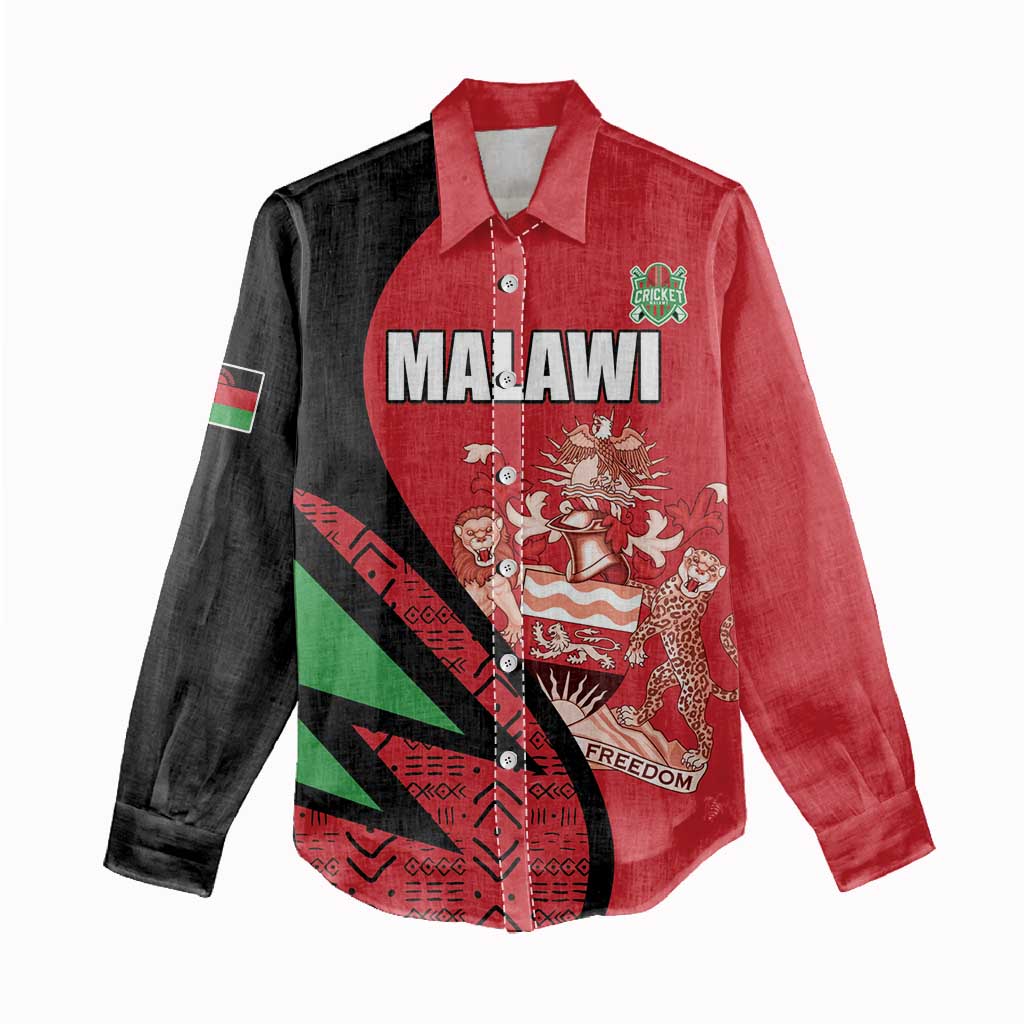 Custom Malawi Cricket Women Casual Shirt Go Champions Dziko la Malawi - African Pride