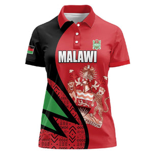 Custom Malawi Cricket Women Polo Shirt Go Champions Dziko la Malawi - African Pride