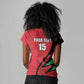 Custom Malawi Cricket Women V-Neck T-Shirt Go Champions Dziko la Malawi - African Pride
