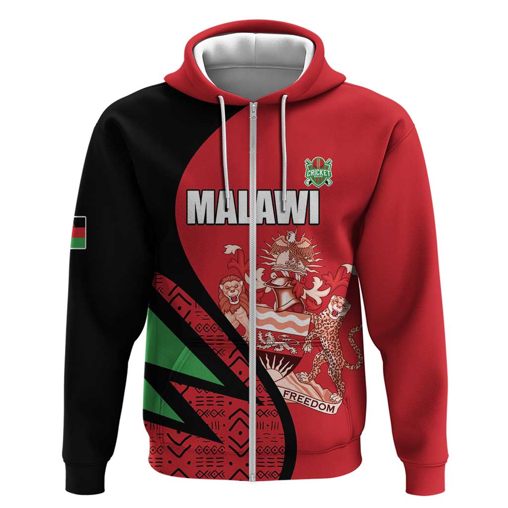 Custom Malawi Cricket Zip Hoodie Go Champions Dziko la Malawi - African Pride